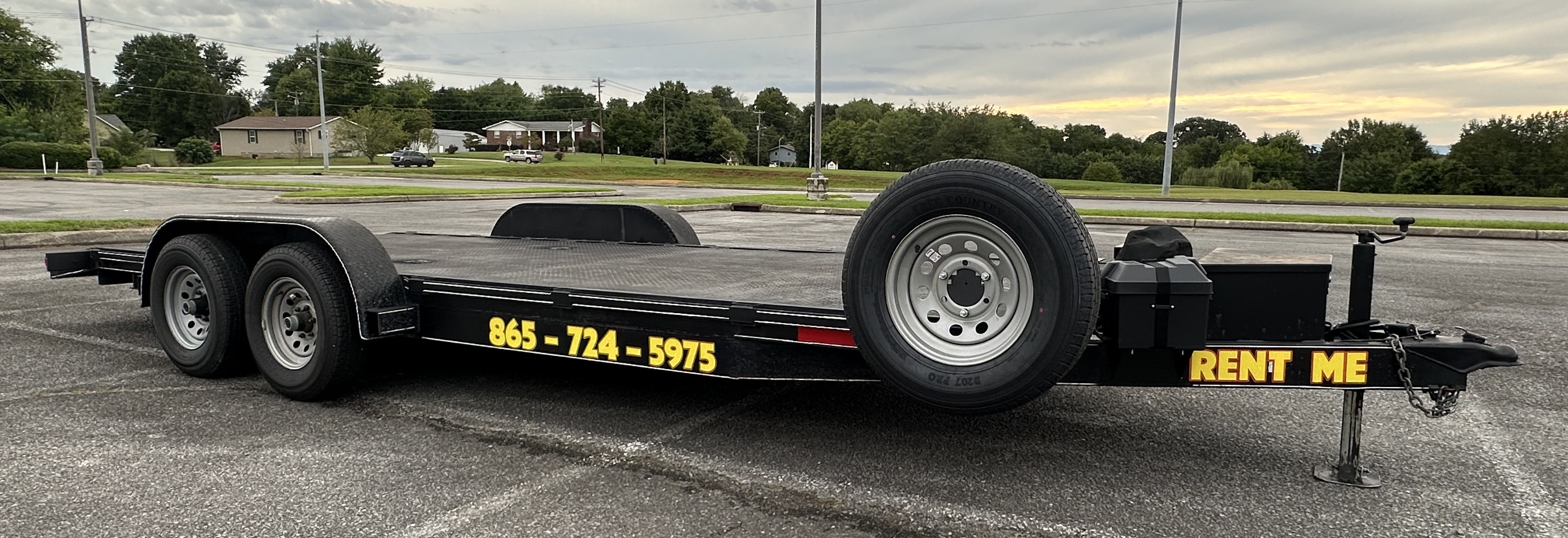 Professional car hauler trailer ready for rental - Trailblazer Trailer Rentals Tennessee